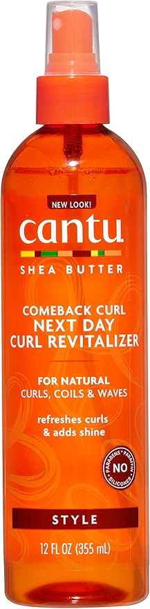 Cantu Shea Butter Comeback Curl Next Day Curl Revitaliser 355ml spray bottle