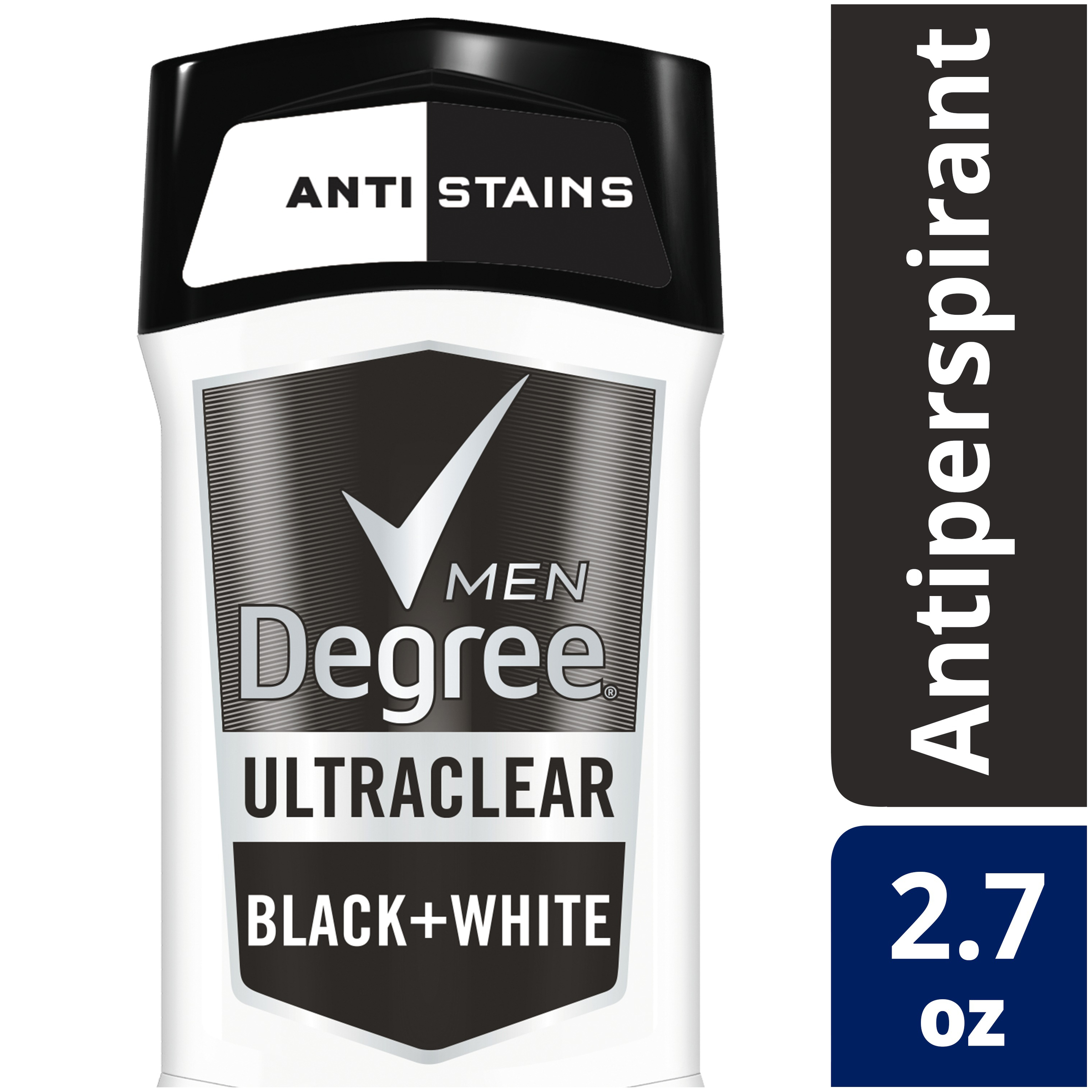 Degree Men Ultra Clear Black and White anti-stains deodorant 2.7 ounce stick