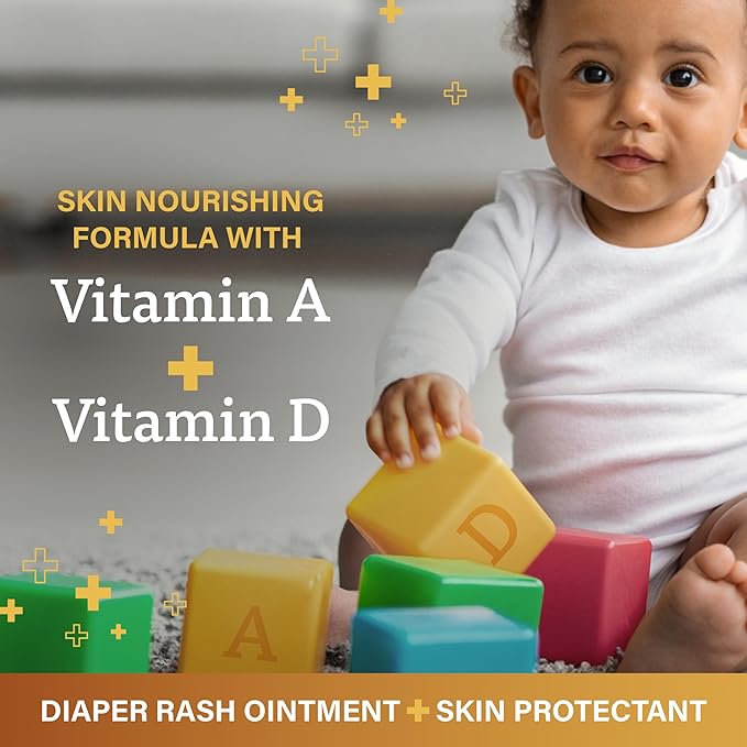 A + D Baby Diaper Rash Ointment 4oz with Vitamins A and D