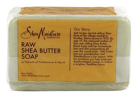 SheaMoisture Raw Shea Butter bar soap for dry skin, 8 ounce