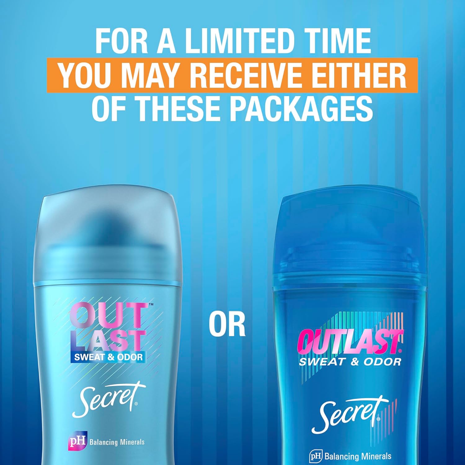 Secret Outlast clear gel deodorant 2.6oz Hygienic Fresh scent stick