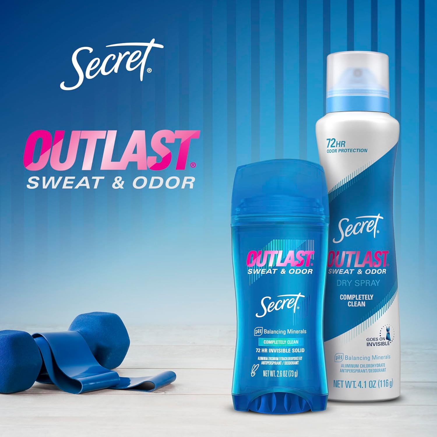 Secret Outlast clear gel deodorant 2.6oz, 72-hour odour protection