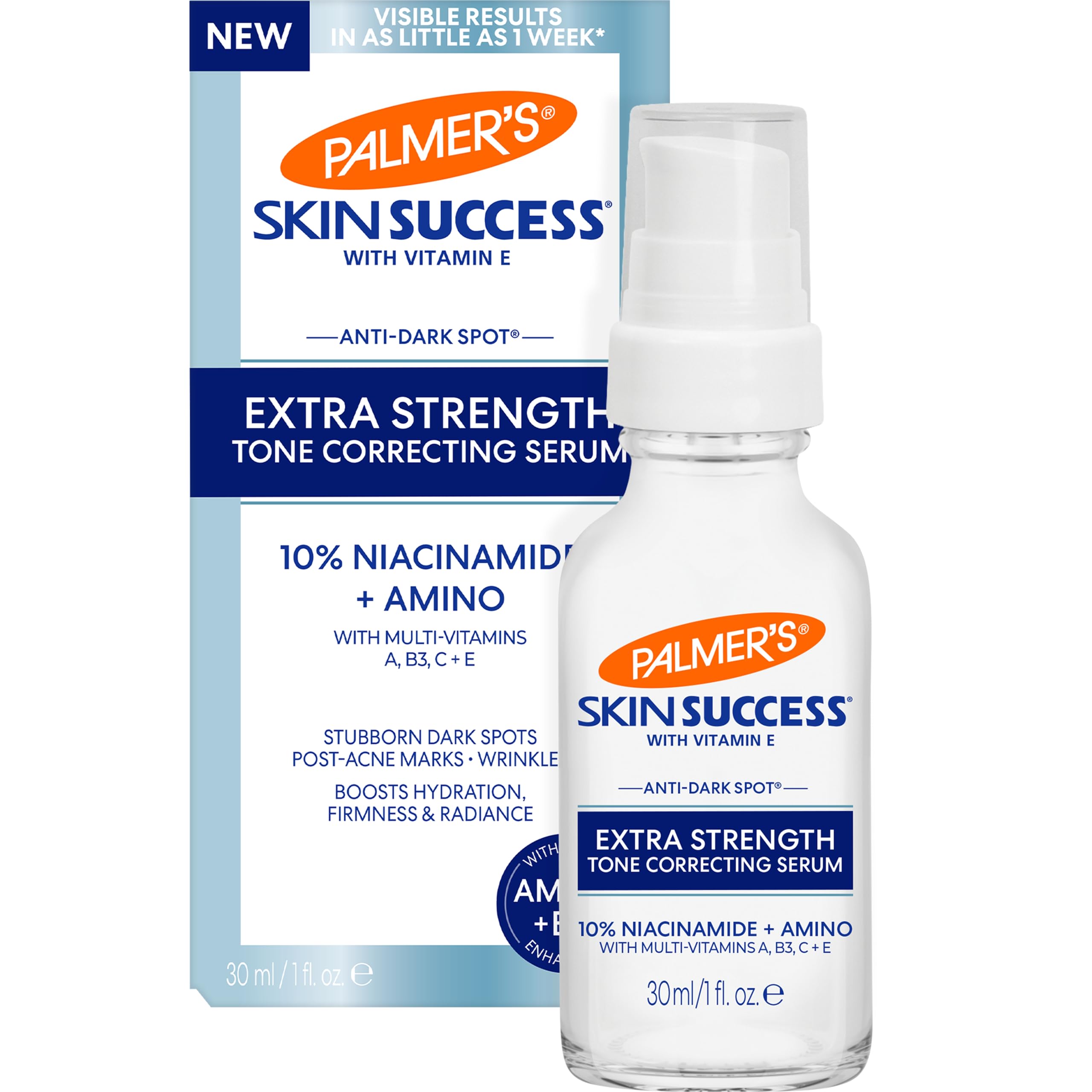 Palmers Skin Success Extra Strength Tone Correcting Serum 1oz bottle with niacinamide