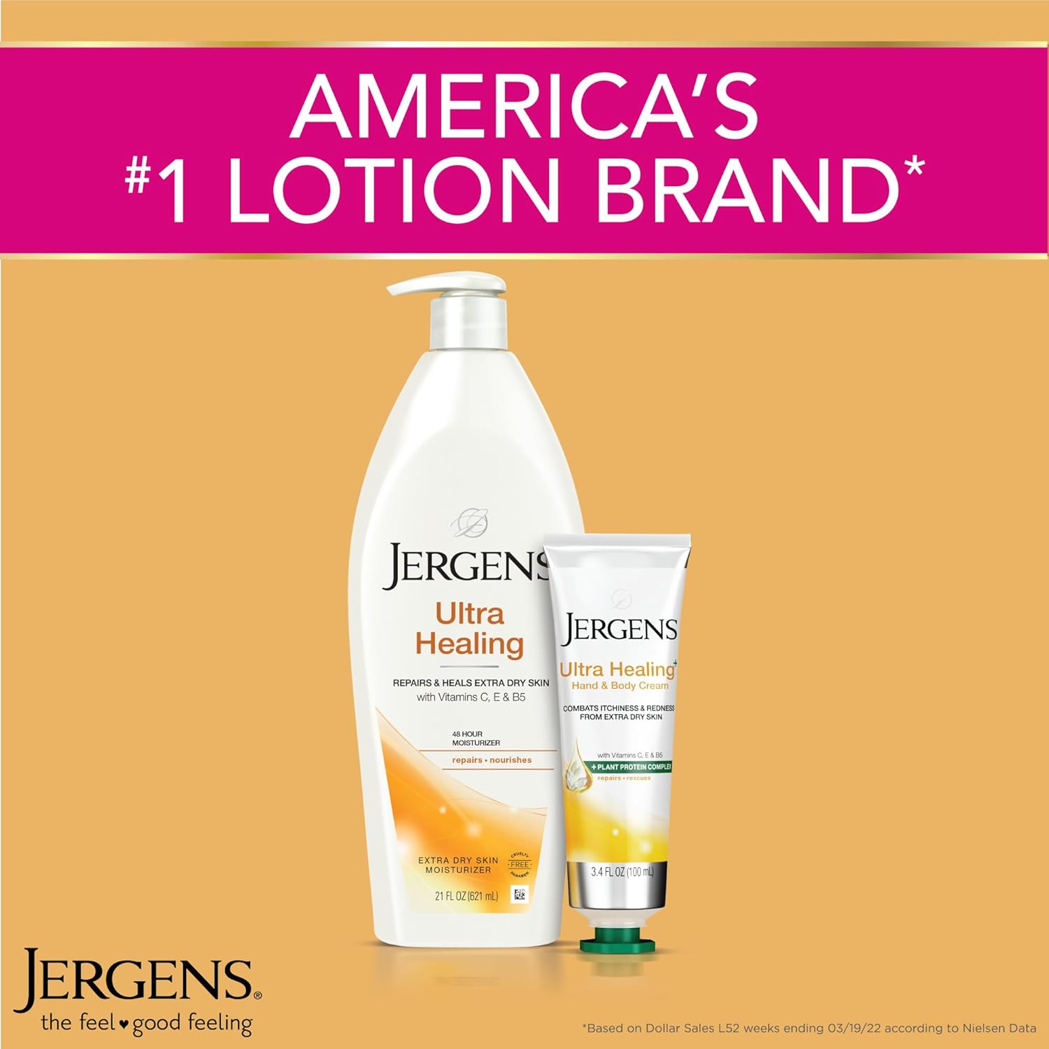 Jergens Ultra Healing 21oz lotion for extra dry skin, fragrance-free moisturiser