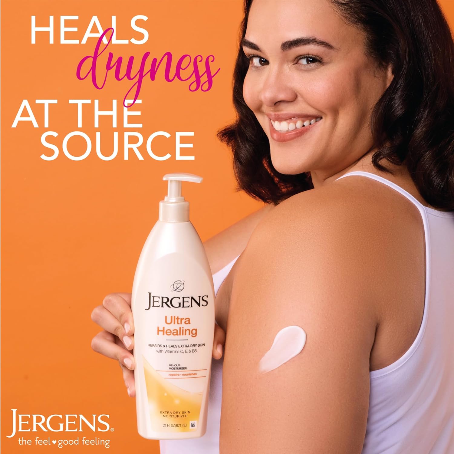 Jergens Ultra Healing 21oz extra dry skin fragrance-free moisturiser lotion pump bottle