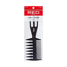 Kiss Red black 3-in-1 comb shampoo styling comb tool