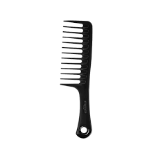 Kiss Red Comb Shampoo black wide-tooth detangling comb with handle