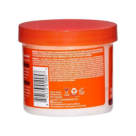 Cantu Moisturising Twist & Lock gel 370g orange jar
