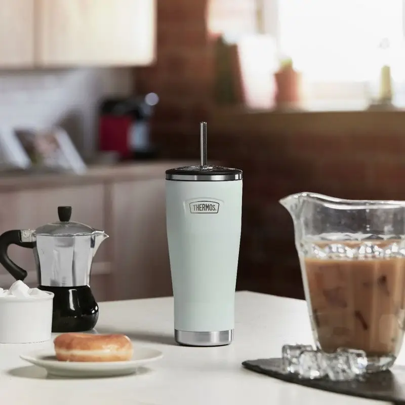 Thermos Icon pale blue cold cup 710ML with straw and lid
