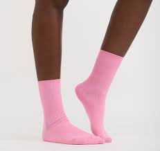George pink ribbed cotton rich socks 5 pack for 0-6 months babies