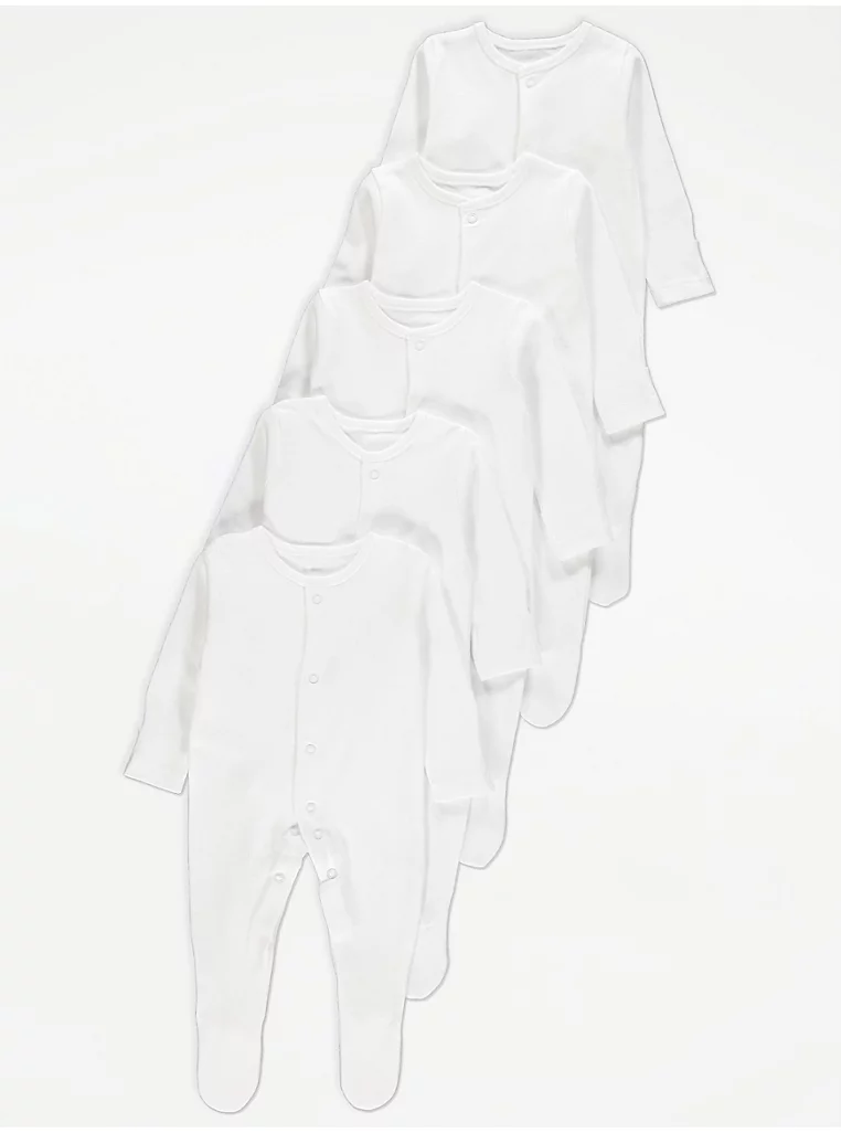 George white newborn sleepsuits first size pack of five