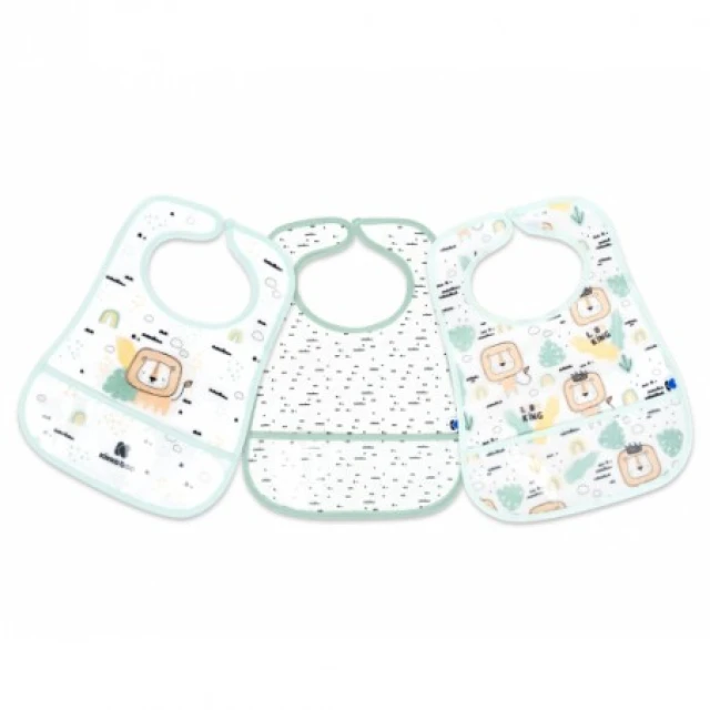 Kikka Boo Eva Terry Bib with Catcher Savanna Mint three pack set