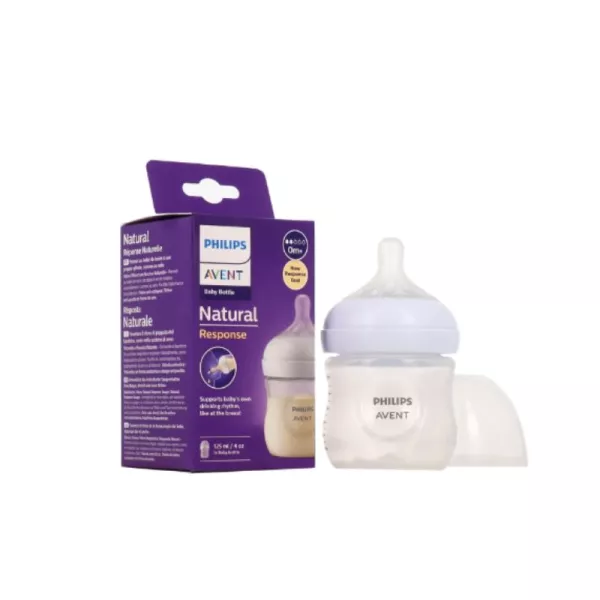 Philips Avent Natural Response 3.0 125ml white baby bottle with teat