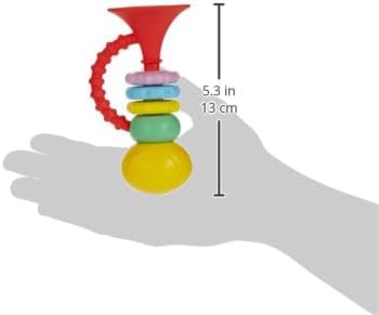 Infantino Musical Trumpet red with stacked rings and yellow teething ball