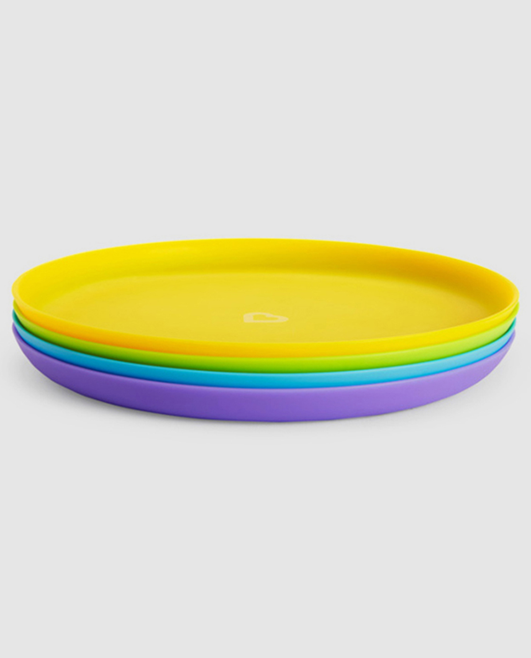 Munchkin Modern Multi Plates set of four in yellow, green, blue and purple