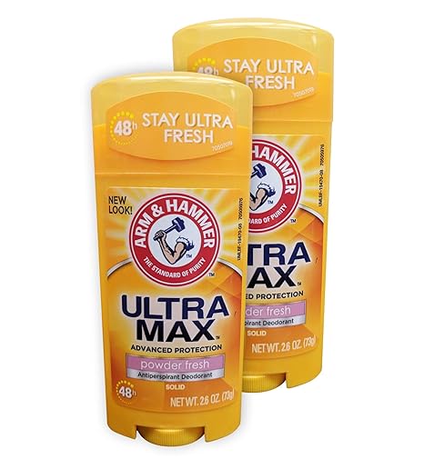 Arm and Hammer Ultramax powder fresh invisible solid deodorant antiperspirant 2.6 oz