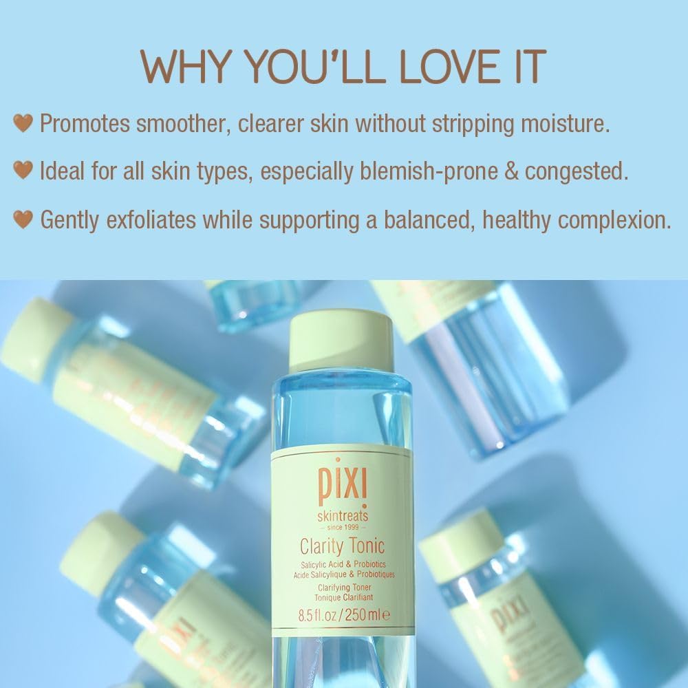 PIXI Skintreats Clarity Tonic 250ml with salicylic acid and probiotics
