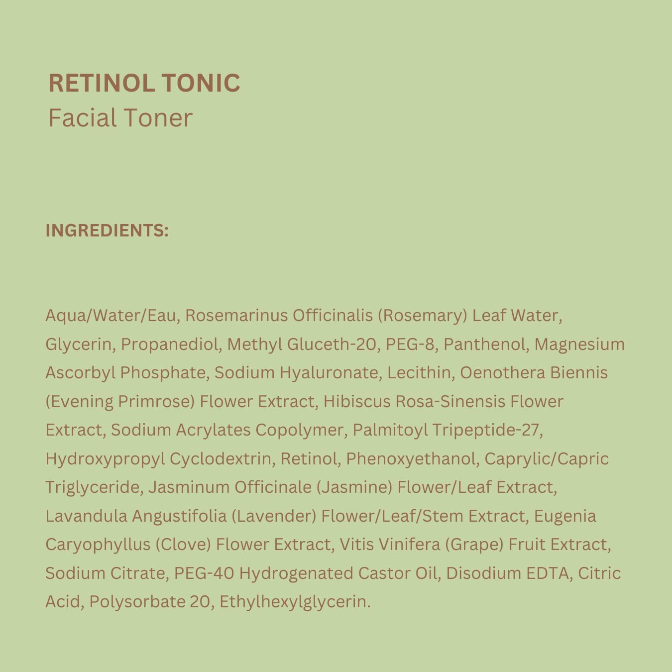 PIXI Retinol Tonic 250ml facial toner with retinol on pale green background