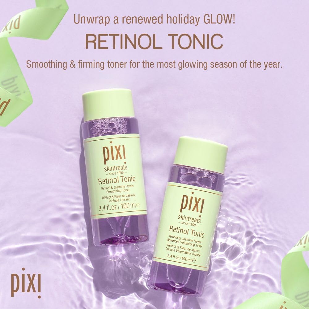 PIXI Retinol Tonic 100ml facial toner with lime green cap and purple liquid