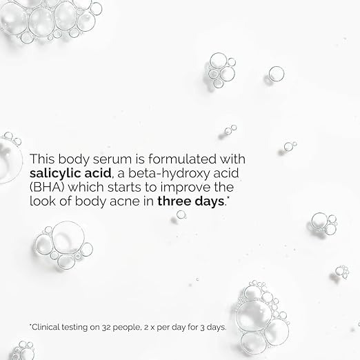 The Ordinary Salicylic Acid 0.5% Body Serum 240ml clear bottle with droplet applicator