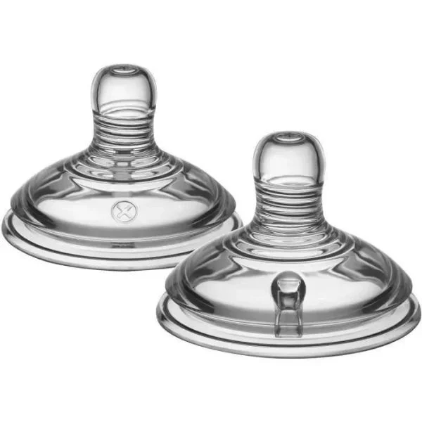 Tommee Tippee Closer to Nature thick flow teats two pack six months plus