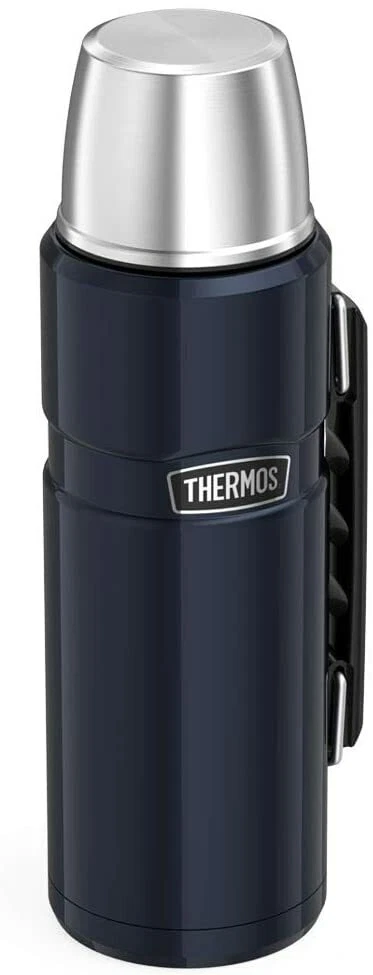 Thermos Stainless King Flask 1.2 litre midnight blue with handle